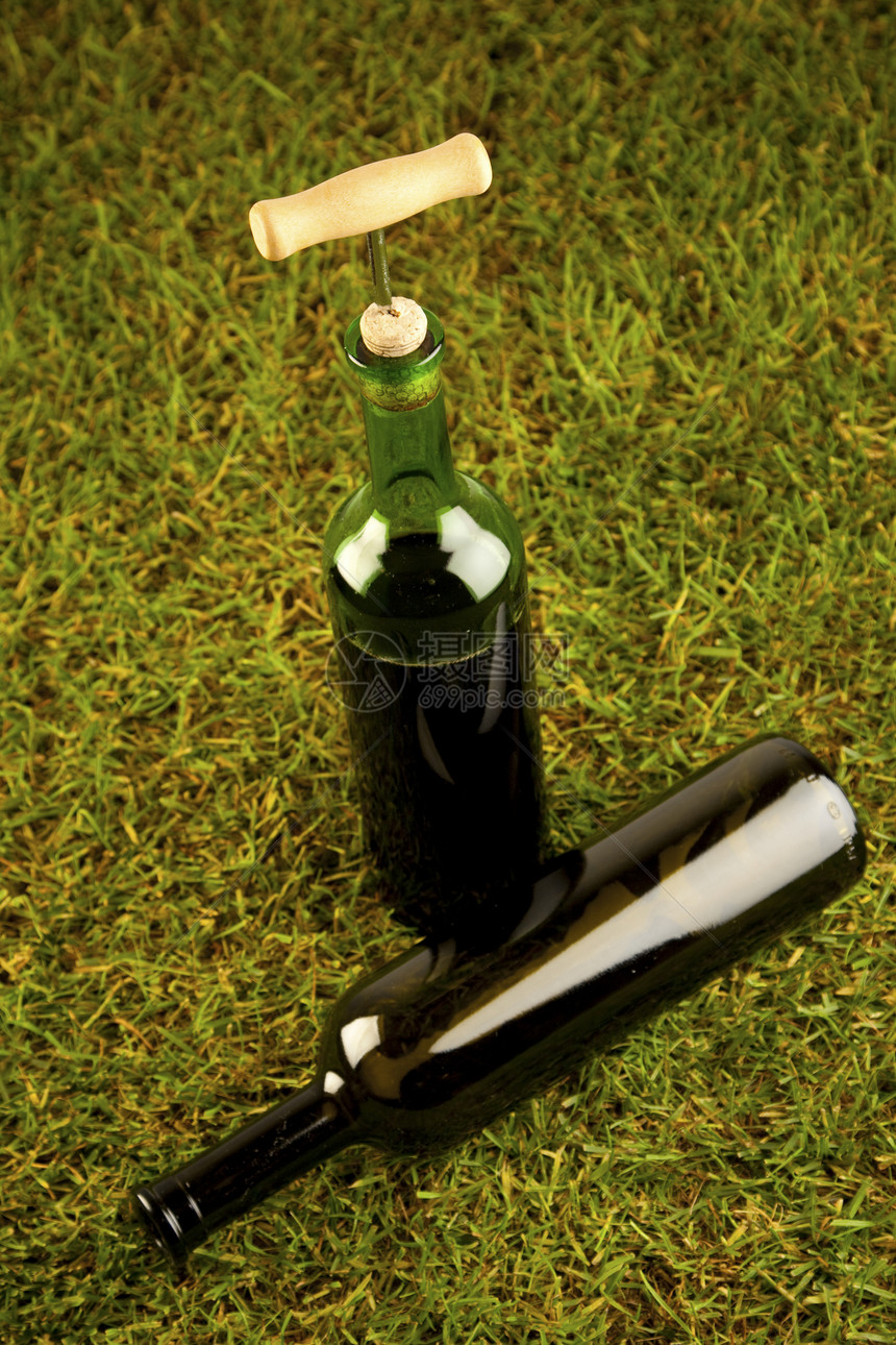 在草地上喝葡萄酒液体饮料奶制品美食野餐产品生活熟食派对庆典图片