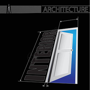 内部结构架构数字尺寸绘画建筑学罗盘背景图片