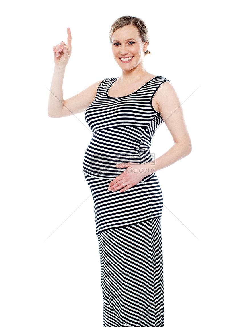 孕妇在复制空间指向上图片
