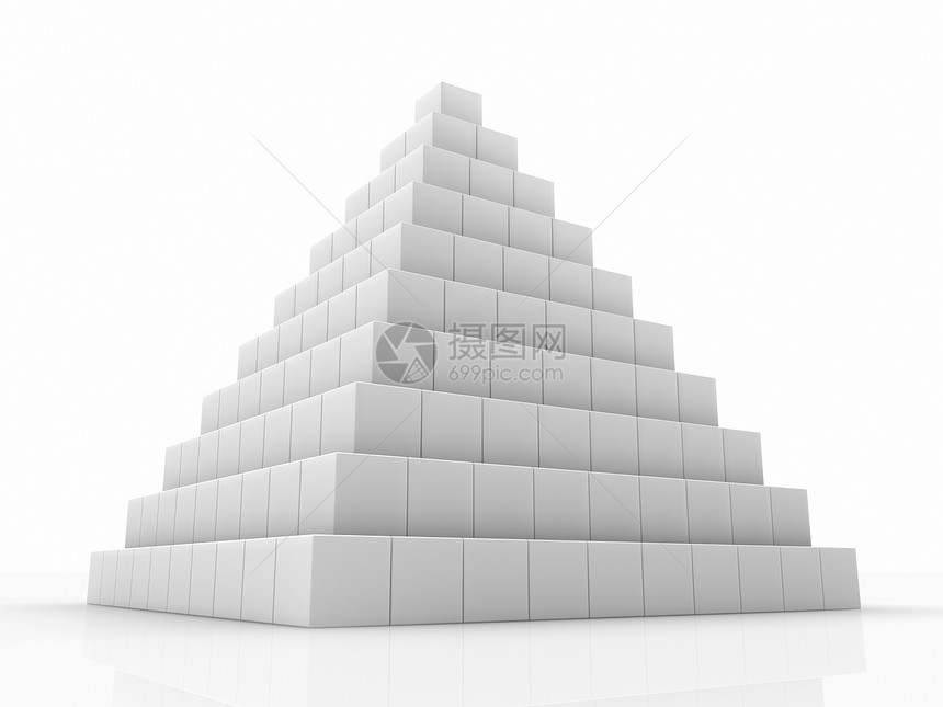 金金字石团队数字反射团体锥度锥体人群盒子立方体白色图片