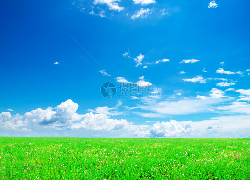 字段季节乡村天气远景场地植物地平线天空绿色土地图片