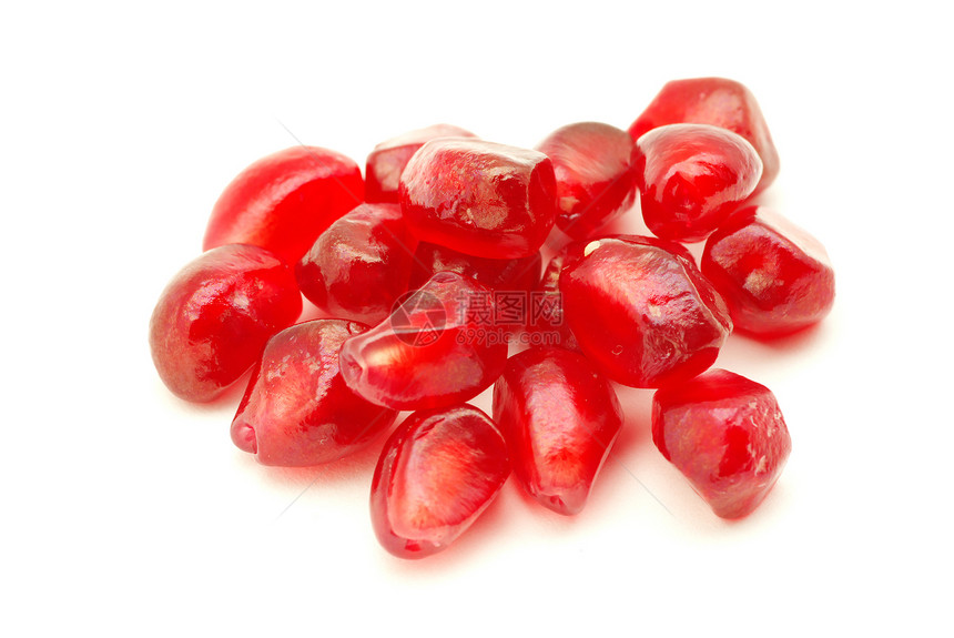 石榴浆果石榴食物白色水果红色宏观图片