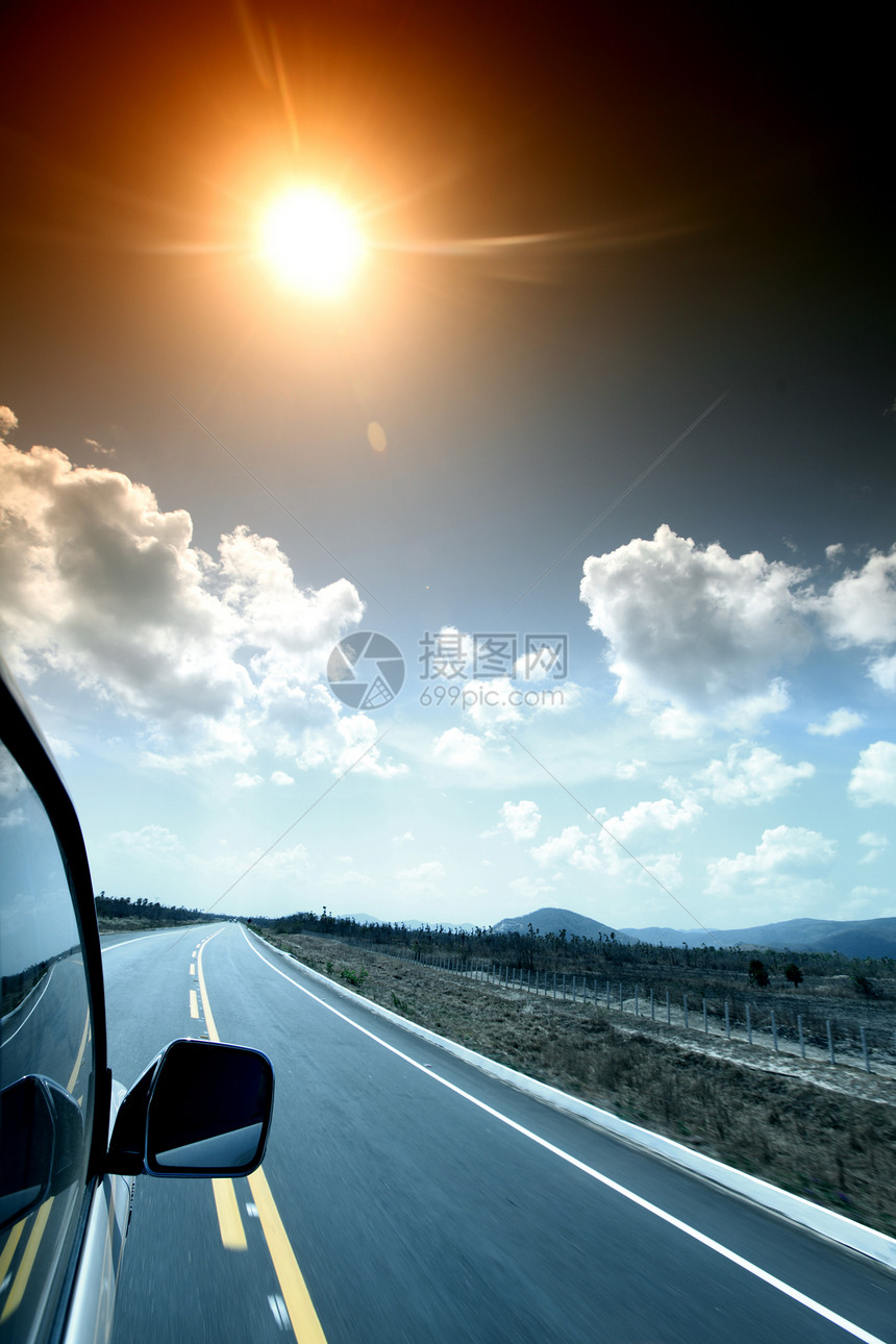 驾驶线条草地玻璃职业街道日落假期爬坡天气蓝色图片