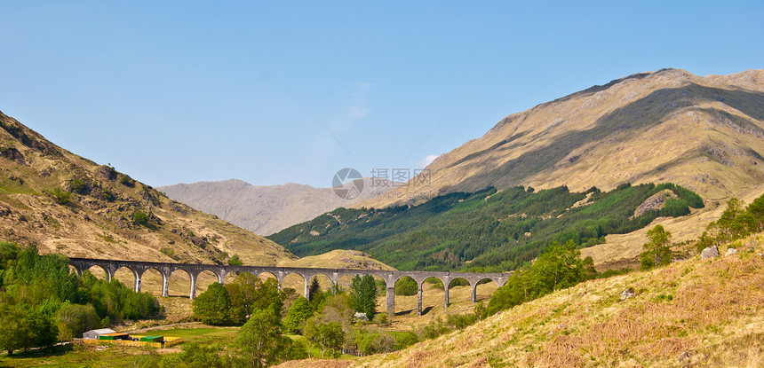 格伦芬南岛屿山脉道路铁路风景图片