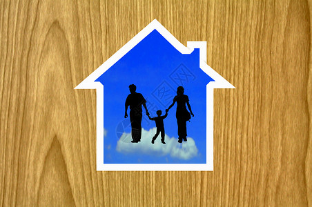 女人logo家庭之上的图标房屋儿子财产父亲住宅妻子木头孩子房子女性男人背景