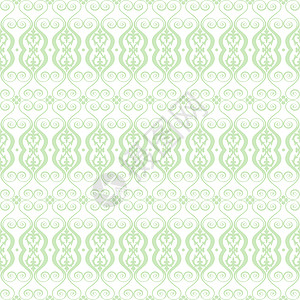 无缝裁缝花类模式绘画插图白色条纹叶子绿色墙纸背景图片