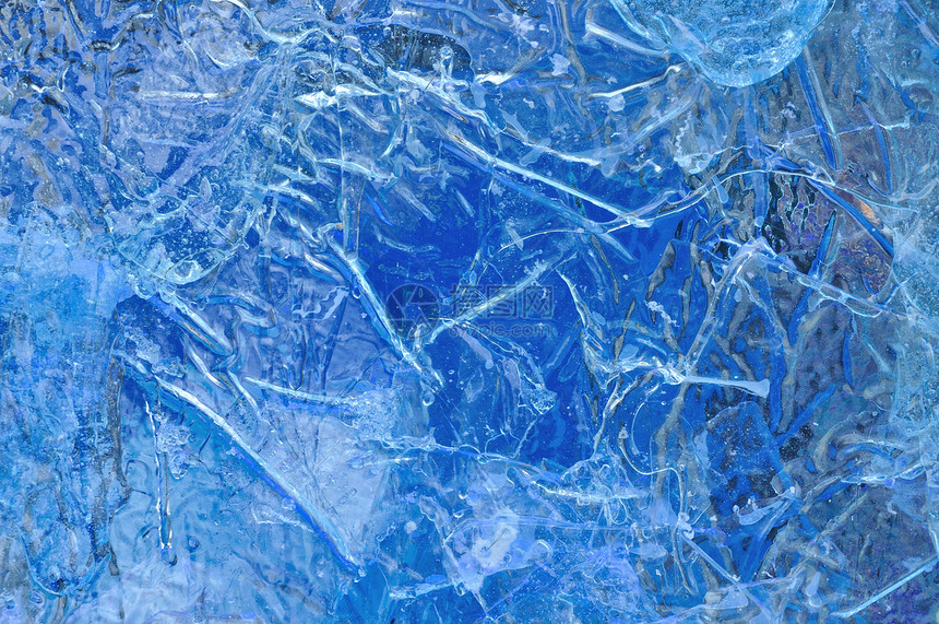 人工冰山的纹理背景气泡水滴冰箱寒意水晶立方体冷却器反射口渴饮料图片