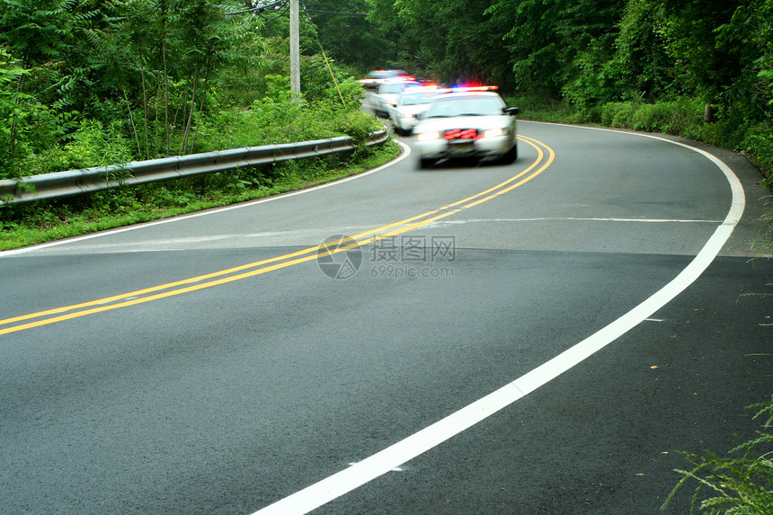 警车街道红色车辆法律情况图片