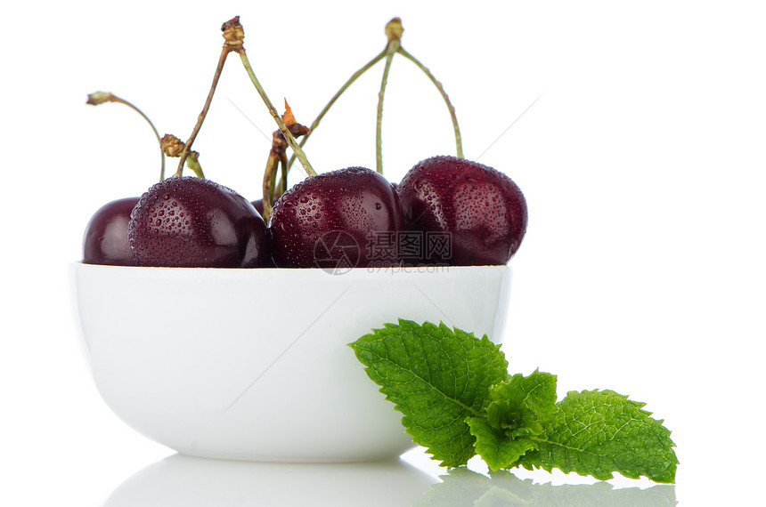 碗中的樱桃饮食甜点维生素水果农业紫色盘子营养浆果红色图片