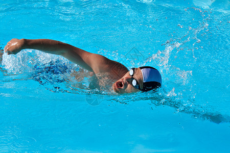 游泳男子水池游泳衣肌肉风镜运动能力游泳者男性车道运动员背景图片