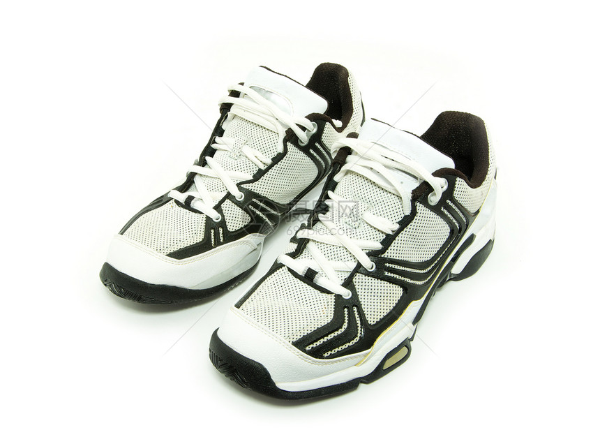 运动鞋带子橡皮文化皮革齿轮跑步运动帆布衣服白色图片