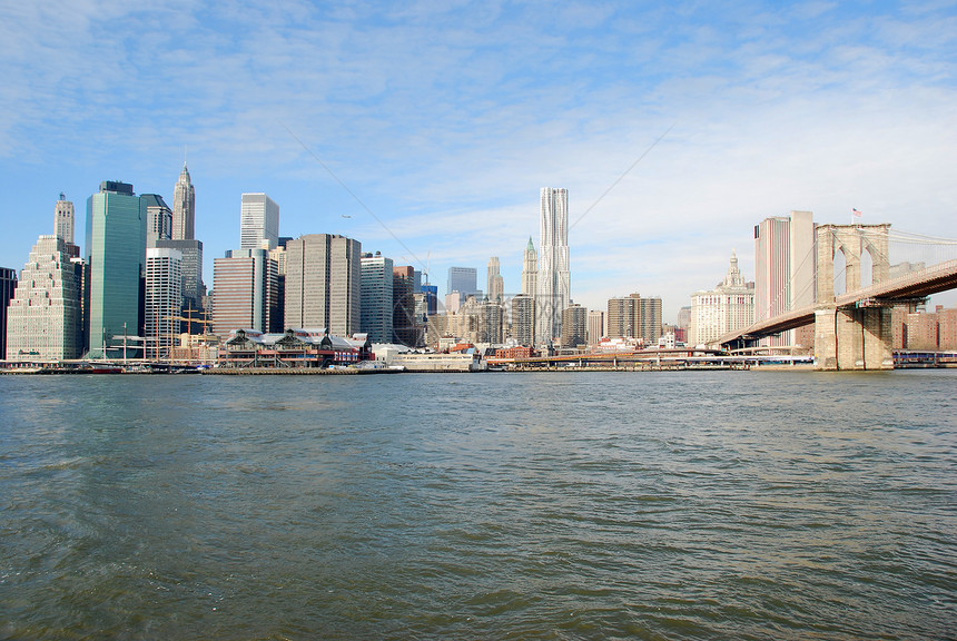 纽约天空建筑地标城市建筑学蓝色旅行都市市中心全景图片
