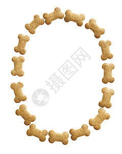 0号食品动物数字饲料编号骨骼棕色狗骨头形状背景图片