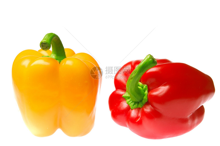 完美的红黄辣椒 覆盖的胡椒图片