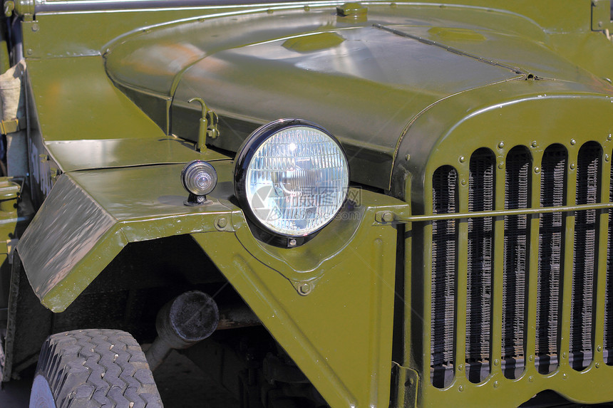 绿色汽车前灯车辆发动机驾驶引擎反思技术机器古董保险杠大灯图片