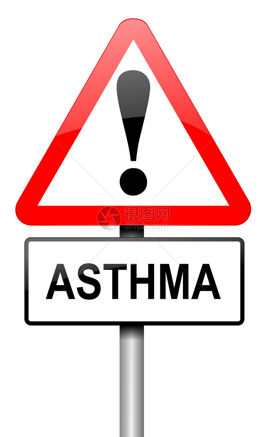 哮喘概念药物治疗疾病路标支气管炎喘息插图卫生呼吸支气管图片
