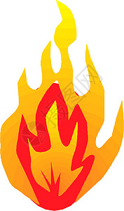 火插图活力反射红色力量火焰火花背景图片