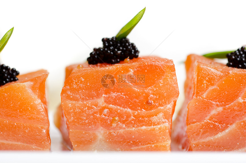 鲑鱼切片美食海鲜牛扒食物荒野橙子美食家草本植物柠檬蒸汽图片
