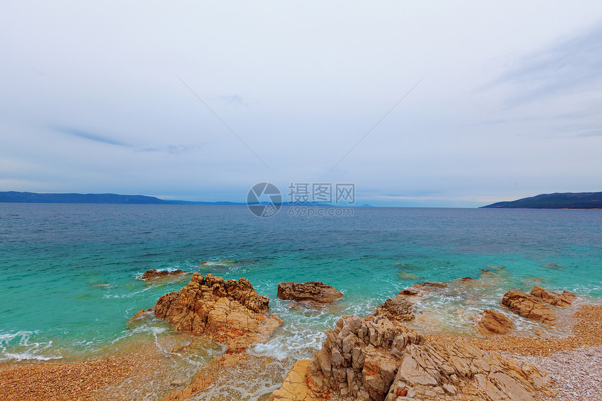 亚得里亚海海岸伊斯里安部分照片半岛支撑地标游客天空海岸孔隙绿色植物阳光海岸线图片