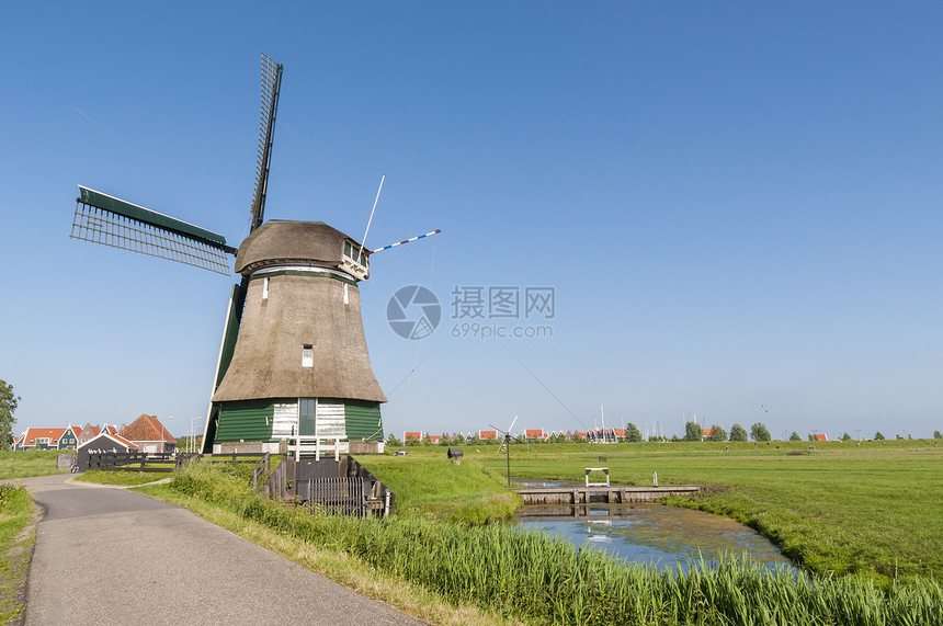 Katuude风力厂 Volendam农村景点观光风车村庄旅行旅游建筑学图片