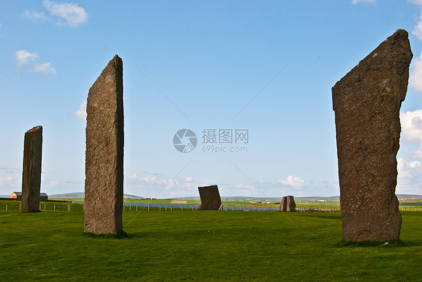 圣的常积石群岛立石晴天文化纪念碑石头地标风景图片