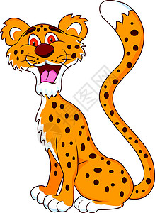 豹卡通切塔卡通漫画母狮动物哺乳动物猫科插图动物园野生动物乐趣热带毛皮插画