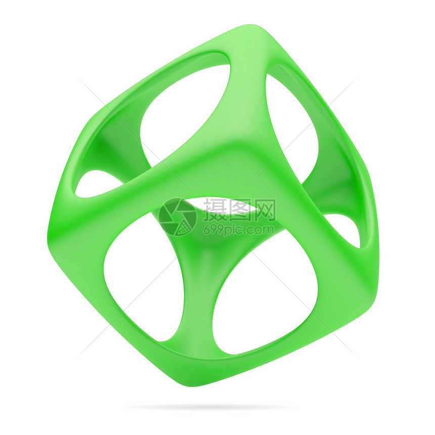 立方体水晶原子艺术技术几何学插图骨骼魔法科学绿色图片