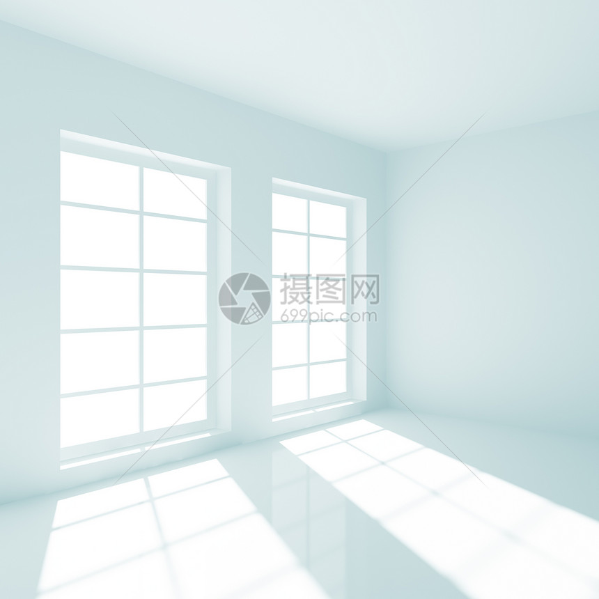 空房间插图奢华建筑反射建筑学地面蓝色窗户住宅办公室图片