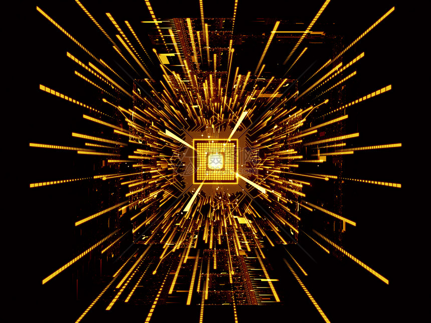 CPU虚拟生命互联网网络电脑理器黄色橙子进步技术活力溪流图片