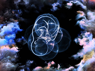 胎儿演变蓝色孩子中心胎位星云墙纸胚胎插图子宫胎盘背景图片