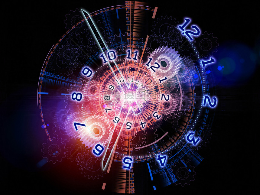 时钟世界时间紫色墙纸日程小时展示手表图片