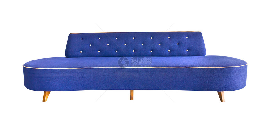 蓝色沙发与剪切路径隔绝座位插图奢华家具扶手椅衣服装潢装饰雕刻风格图片