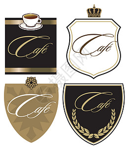 咖啡厅标志酒吧咖啡品牌店铺横幅艺术字体标签书法杯子背景图片
