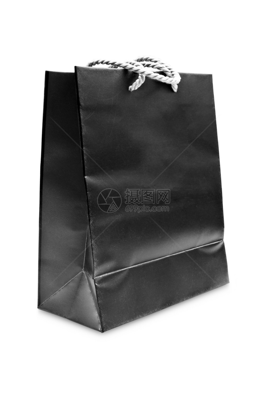 孤立的纸纸黑购物袋市场开支店铺销售礼物商品包装零售红色顾客图片