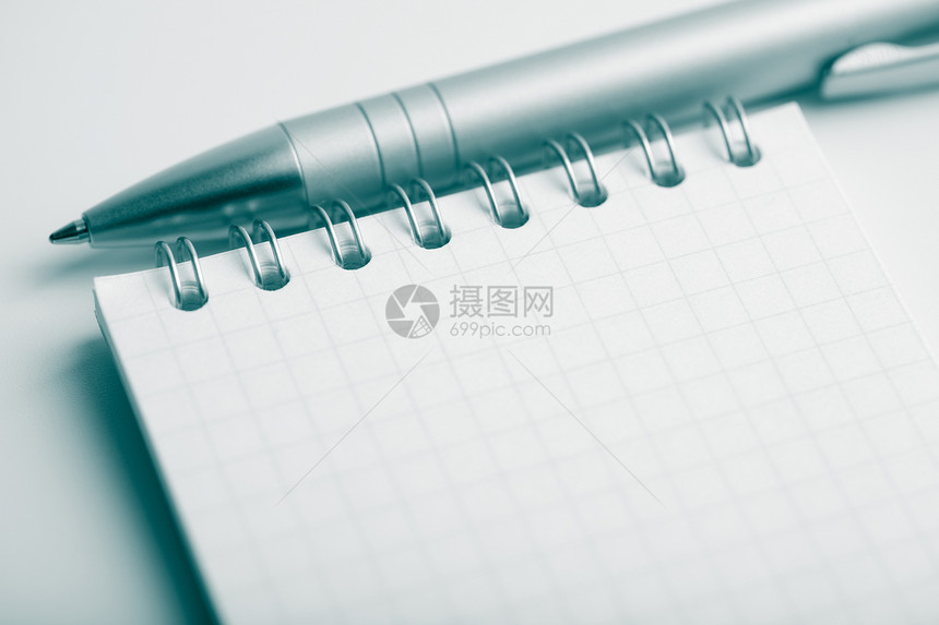 笔和笔公司蓝色空白规划师活页螺旋笔记本文档调子绿色图片