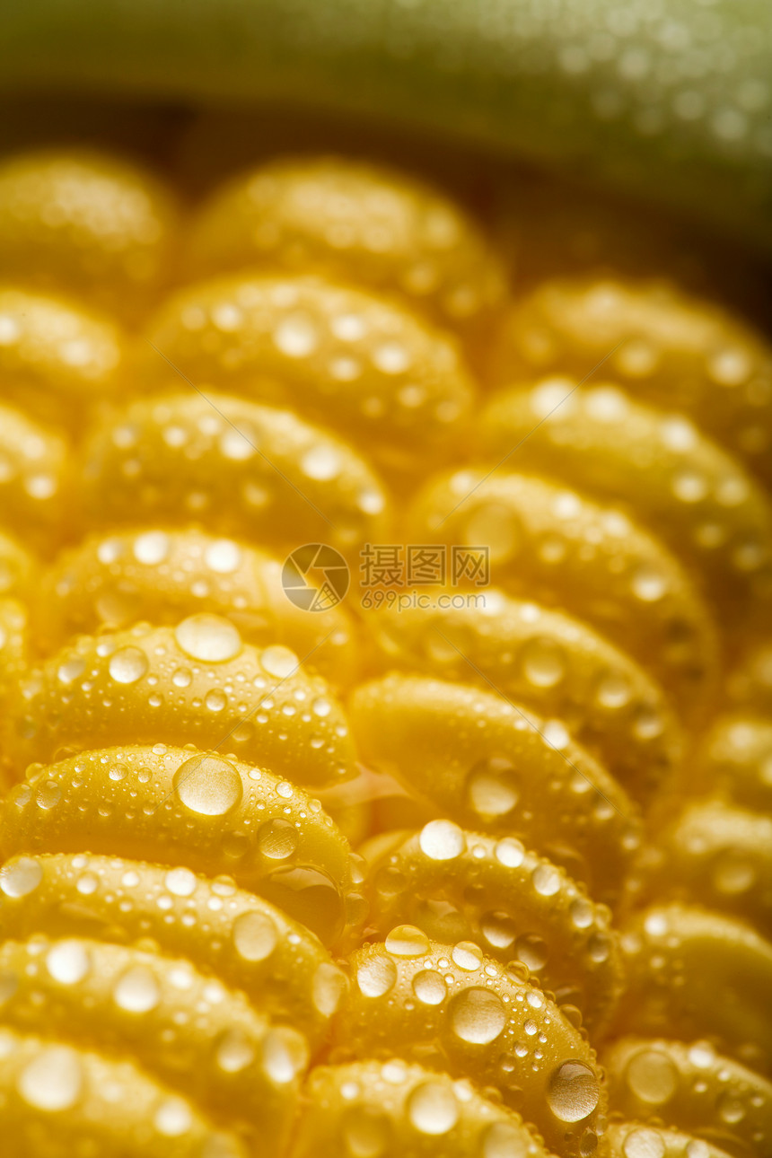 新鲜玉米玉米的宏观蔬菜早餐烹饪水滴市场营养糖类核心粮食食物图片