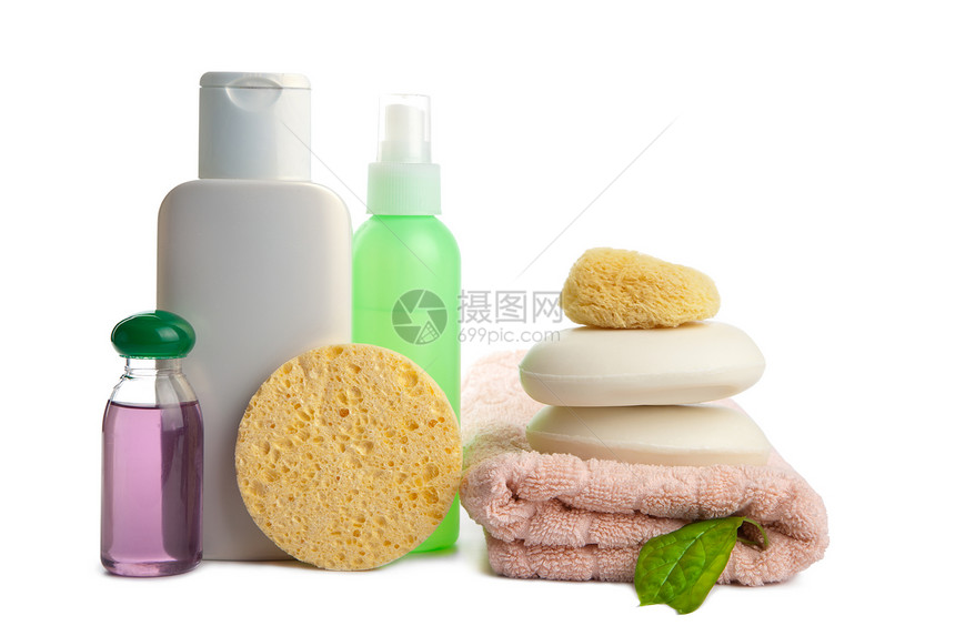 与世隔绝的化妆品和身体护理产品润肤浴室毛巾肥皂治疗植物洗澡皮肤沙龙香气图片