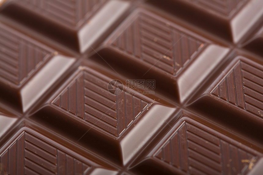深暗巧克力块背景可可小吃糖果甜点营养乐趣巧克力棕色育肥正方形图片