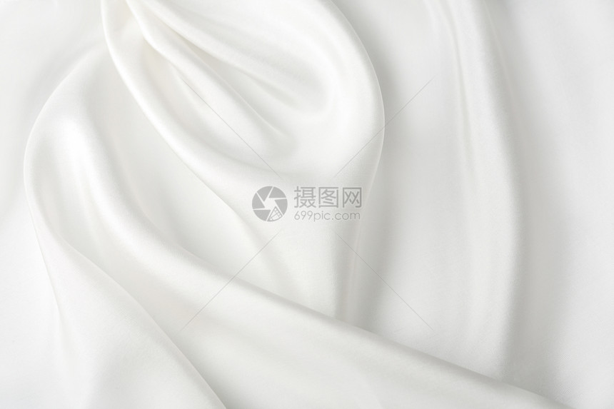 抽象白色丝绸背景版税组织折痕织物折叠纺织品材料奢华投标曲线图片