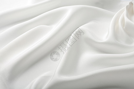 抽象白色丝绸背景材料曲线折痕投标组织奢华织物布料版税纺织品背景图片