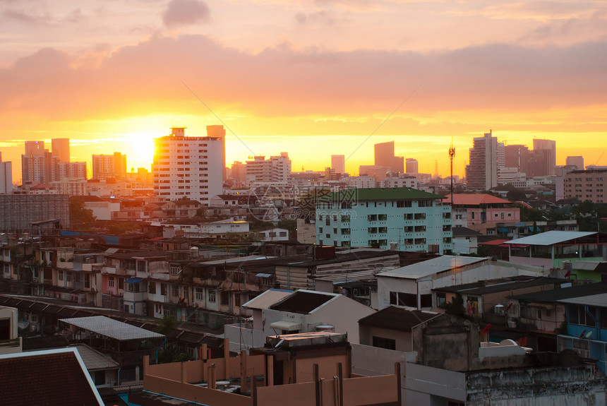日落时曼谷天线图片