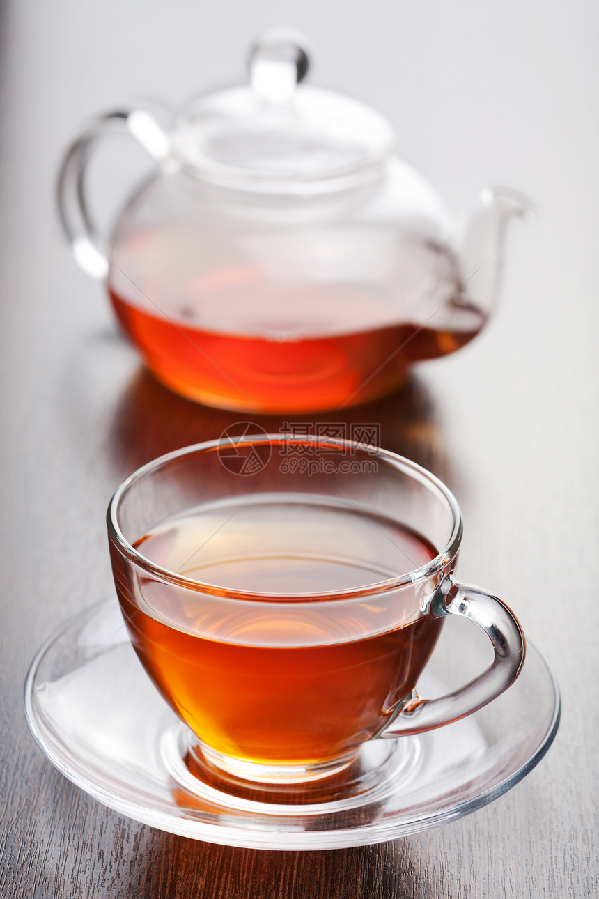 茶杯茶芳香单宁茶壶饮料餐厅玻璃早餐草本草本植物棕色图片