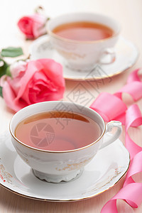 玫瑰茶杯健康早晨高清图片