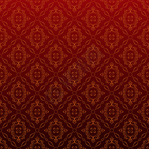 无缝壁纸艺术插图装饰织物墙纸纺织品红色植物风格装饰品背景图片