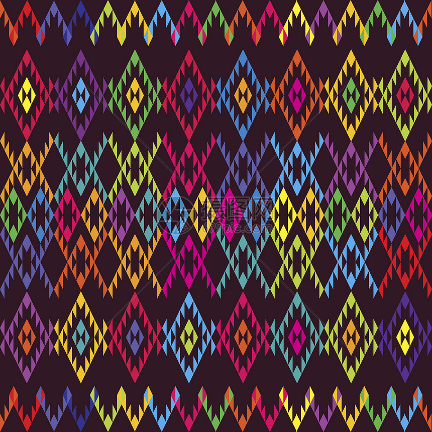 彩色族裔地毯艺术国家挂毯插图市场工艺网格织物装饰文化图片
