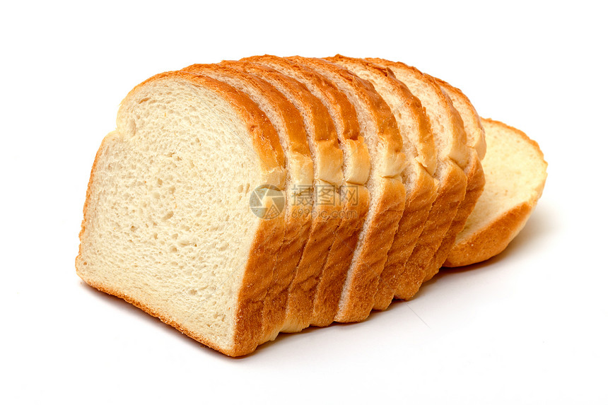 切片小麦面包食物棕色糖类白色粮食营养饮食早餐面团面包师图片