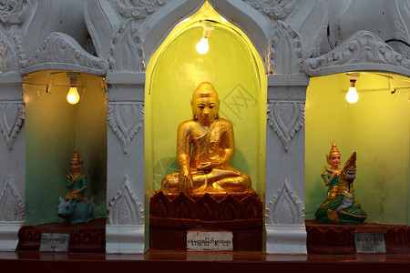 buddha 图像金子宗教神社座位宝塔寺庙雕像佛塔精神背景图片