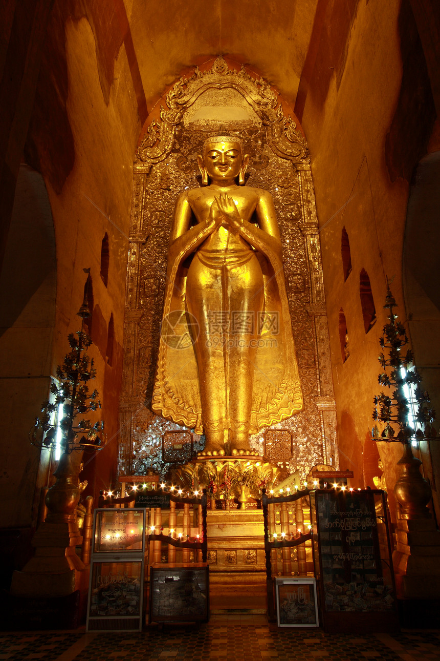 形象 阿南达寺庙神社佛塔地标雕像宗教精神金子图片