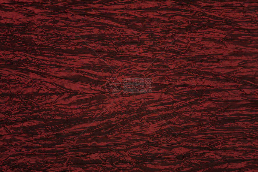 红色折叠画布背景装饰棉布折痕风格纺织品帆布宏观材料织物图片