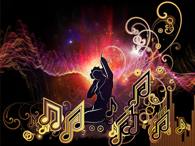音乐能源作品舞蹈女孩漩涡音乐会笔记歌曲墙纸插图背景图片